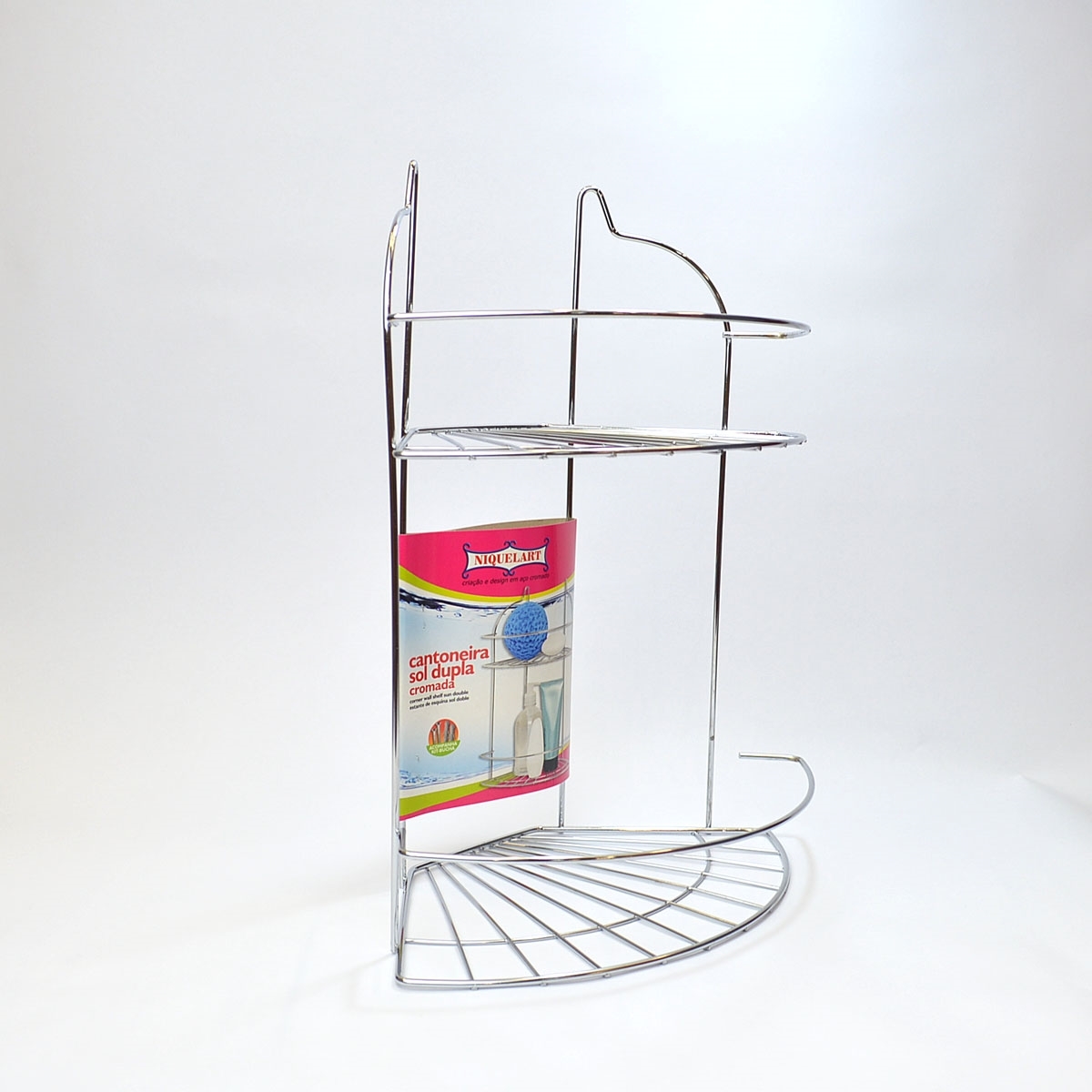 Cantoneira Porta Shampoo Sol Dupla Cromada Arthi 264 23342