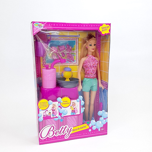 Boneca Betty Hora Do Banho No Cachorrinho 133323 Boneca Betty Hora Do Banho No Cachorrinho Well Kids
